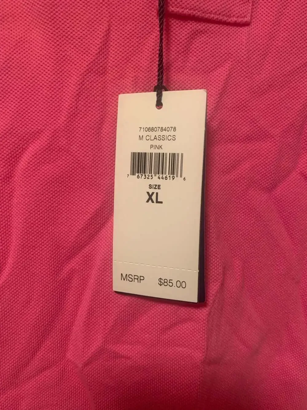 Polo Ralph Lauren Custom Slim Fit Mesh Polo Shirt in Pink/Green NWT
